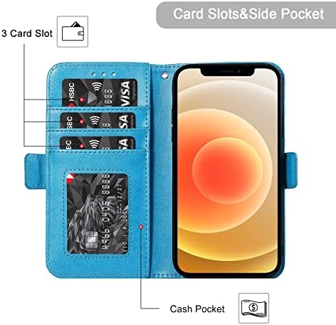 Capa da carteira do iPhone 13 do Amnirk, capa de carteira premium, [pulseira] [3-slots] Pocket Pocket para iPhone 13