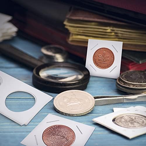 Porta de moeda de papelão de 1000pcs para colecionadores - suprimentos de coleta de moedas 2x2, 10 tamanhos de moeda para todas