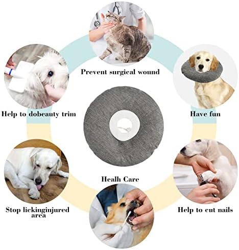 Rotesun Cola de recuperação confortável para cães, cone de proteção ajustável e ajustável à água após a cirurgia colar elizabetano