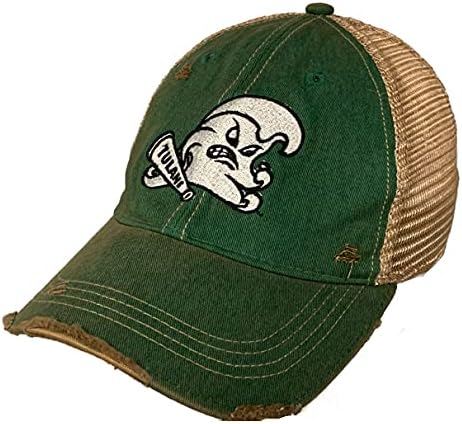 Tulane Green Wave Retro Brand Green vintage de malha angustiada Snapback Hat Top
