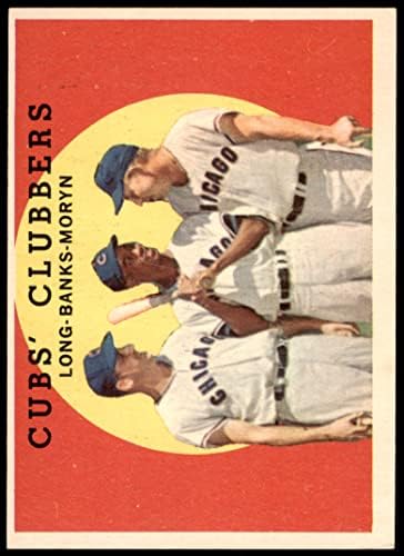 1959 Topps 147 Cubs Clubbers Ernie Banks/Dale Long/Walt Moryn Chicago Cubs Ex Cubs
