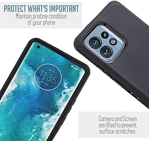 Caixa de telefone do cliente First para Motorola Edge Plus 2023 Case, capa de armadura à prova de choque pesada com coldre de clipe