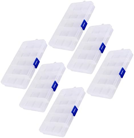 Recipiente de plástico de cabilock 6pcs grade plástica Organizador de grade de plástico caixa de armazenamento de arte de armazenamento