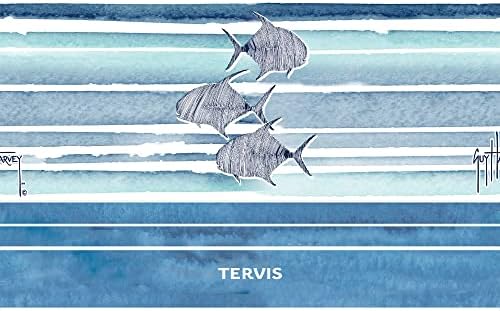 Tervis Traveler Guy Harvey - Freeswim Fish Triple Partle Isolled Tumbler Travel Cup mantém bebidas frias e quentes, 20oz, aço inoxidável