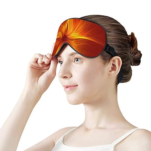 Abstract Orange Lightsleep Masks Cobertura do olho Blackout com linha de correção elástica ajustável para homens para homens