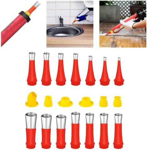 Kit universal de ferramenta de bico de borracha integrado, ferramenta de bico de borracha reutilizável de 20 peças com base,