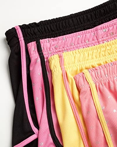 Body Luve Girls 'Active Shorts - 4 Pack Mesh Athletic Performance Gym Dolphin Shorts