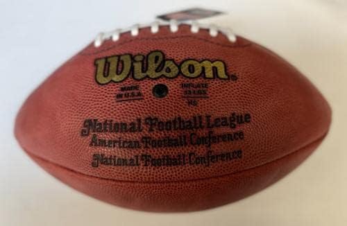 Tiki Barber assinou o oficial Wilson NFL - Steiner - bolas de futebol autografadas