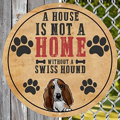 Funny Dog Metal Tin Sign A House não é uma casa sem um cão retro -redo de cã