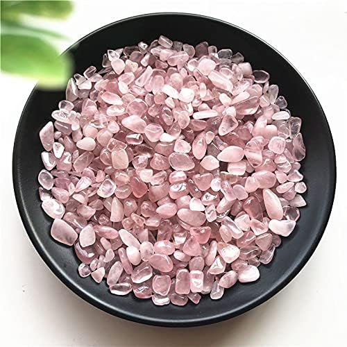Binnanfang AC216 50g 5-7mm Natural de cristal rosa rosa rosa quartzo de cristal lascas de pedra de cascalho lascas de rocha Lucky cura