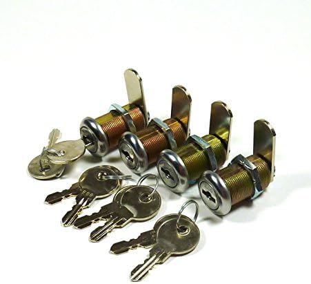 4/PK 1-1/8 Lock de came dupla com copo de 6 discos, com chave com 2 teclas