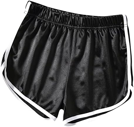 Jorasa Shorts atléticos para mulheres da cintura elástica calça de moletom de cintura alta calça colorida de calça curta Bling Sweetshorts