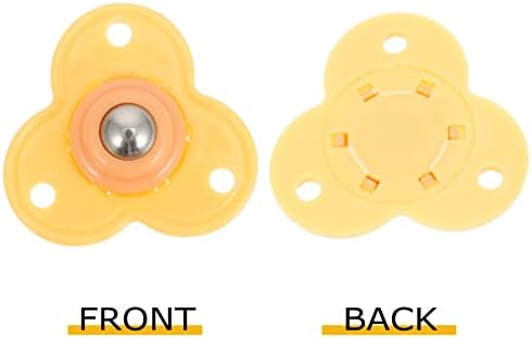 Angoily 8pcsbox Casters flexíveis De grau de roda giratória amarela do tipo Roda de roda, lixo de aço universal: