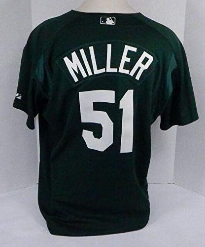 2003-06 Tampa Bay Rays TREVER MILLER #51 GAME Utilizou Green Jersey BP ST DP05067 - Jogo usado MLB Jerseys