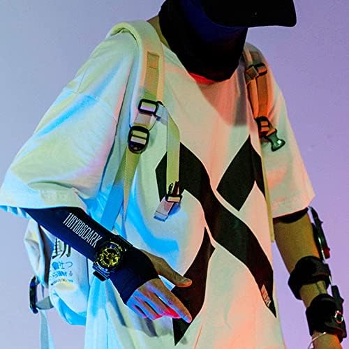Xyxiongmao cyberpunk camisa de techwear camisetas de rua de rua táticas táticas de hip hop tees góticos gráficos do hip hop mass
