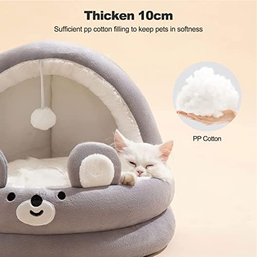 Camas de gatos de Lüzhong para gatos internos e brinquedos de gato de portas pendurados para auto-jogadas-cama de cachorro pequeno com fundo anti-deslizamento com algodão removível, caver