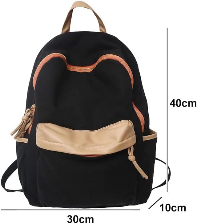 Lepsjgc Women Canvas Backpack Bag de Moda Fashion Student Student Bags Backpacks College Laptop