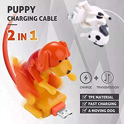 qzjiJosen Fast Charger Cable, Cabo de carregamento portátil engraçado, carregador de cabo USB de smartphone de brinquedos para cães, para iPhone Android Type-C vários modelos de telefones