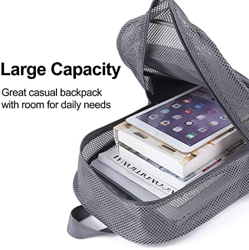 Mochila de malha pesada de Covax, veja através da mochila de malha da faculdade, bookbag de malha semi-transparente
