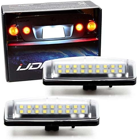 ijdmtoy OEM-FIT 3W Kit de luz de placa LED completa compatível com Lexus IS300 GS300 GS400 GS430 ES300 ES330 RX330 RX350 TOYOTA PRIUS, alimentado por 18-SMD Xenon White LED