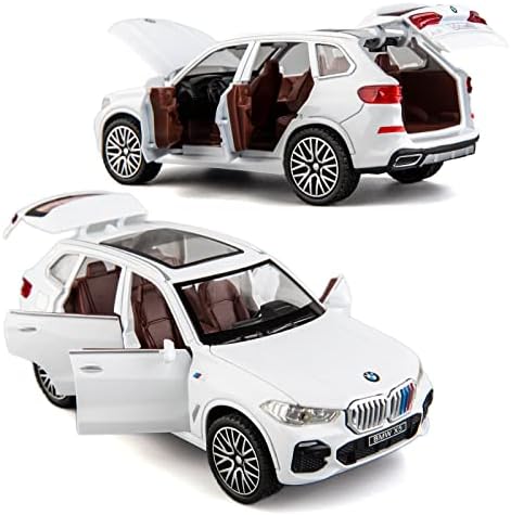 BDTCTK 1:32 COMAPATIBLE PARA BMW X5 SUV Modelo de carro de carro, liga de zinco Pull Back Toy Car com som e luz para crianças