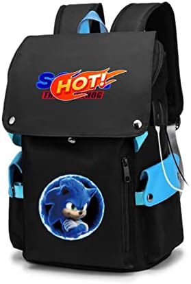 RTUORETO HEDEHOG PARATURA Backpack Backpack 18 polegadas Mochilas de laptop Casual Daypack Anime Bookbag Bags Bag de viagem com porta