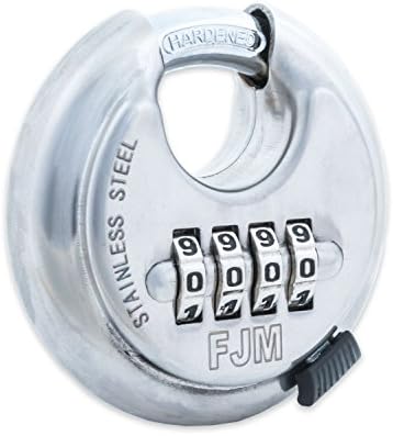 FJM Segurança SX-790 DISCO DE COMBIXAÇÃO DE 4-DIAL PADlock, Chrome-10 pacote