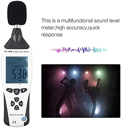 Zlxdp Professional Sound Level Meter com Data Logger Ruído Decibel Tester com interface USB e luz de fundo LCD AUTO