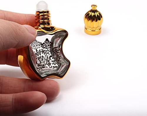 Enorme garrafa divertida de rolo de óleo essencial de ouro, garrafa de rolos de óleo de decoração de 15 ml com tampa