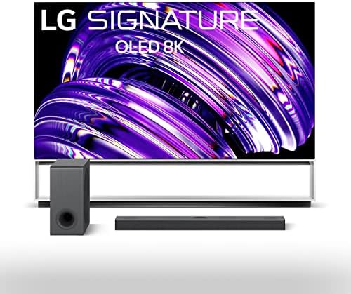 LG Signature Série OLED Z2 8K Smarttv da classe de 88 polegadas com Alexa OLED88Z2PUA S95QR 9.1.5CH Barra de som com alto