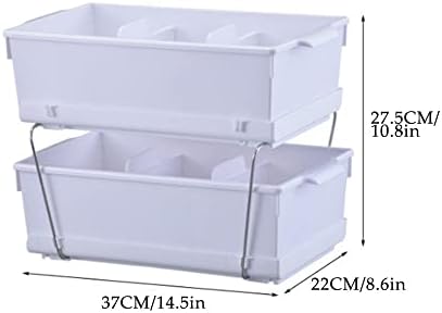 Rack de armazenamento de cozinha de Fizzoqi sob a pia da gaveta Rack de armazenamento de 2 camadas Organizador Organizador