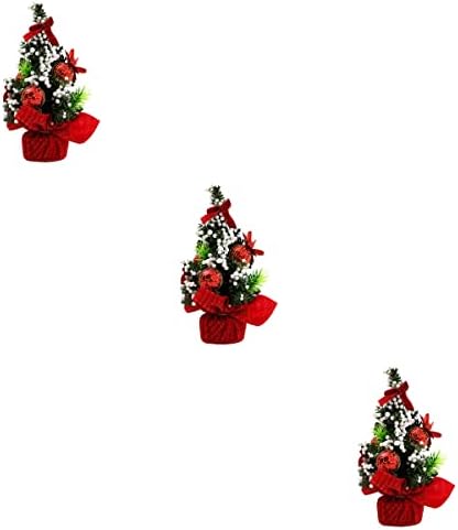 3pcs mini ornamentos de árvore de natal