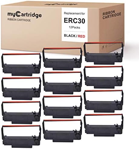Mycartridge ERC30 ERC30 ERC-30 ERC/30/34/38 B/R Cartucho de fita compatível para uso na impressora ERC38 NK506 ERC30