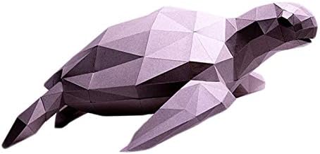 WLL-DP Tartaruga marinha visual artesanal de origami Puzzle Diy Modelo de papel escultura tridimensional decoração geométrica de papel 3D Artesanato de papel de brinquedo