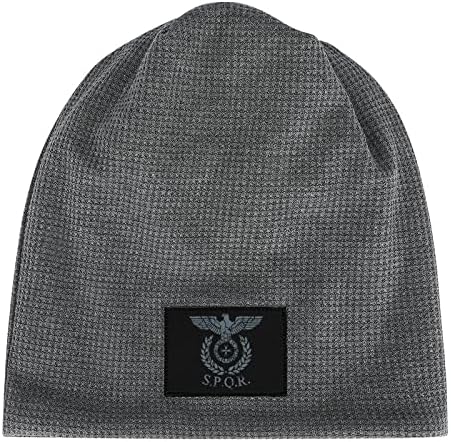 Roman Emblem SPQR Fiz chapéus de inverno Tampa de pullover de pullocatrifação quente e grossa para homens mulheres