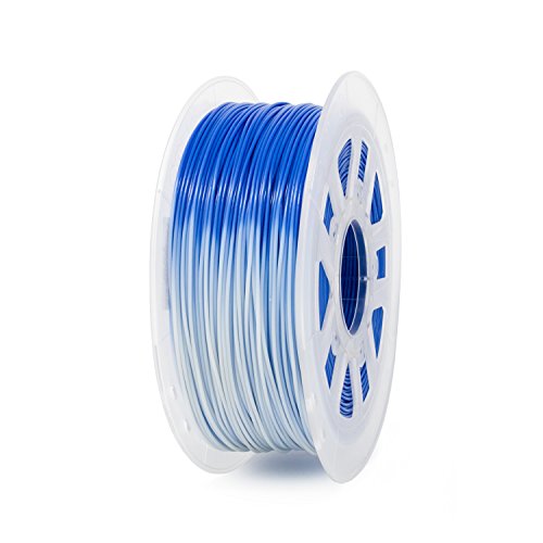 Gizmo Dorks 3mm PLA Filamento, 1 kg para impressoras 3D, cor de cor Blue para branco