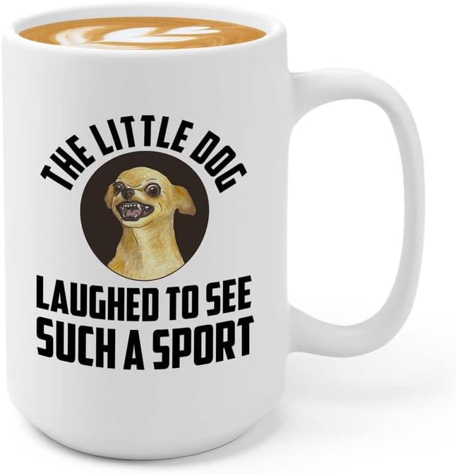 Treinamento de cães caneca de café 15oz branca - cão esportivo risada - treinador de cachorro proprietário de cachorro filho