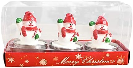 Decoração de caixa de ihtha em três vendas de vela de Natal Férias de férias de Natal Uma decoração de casa pintada walks