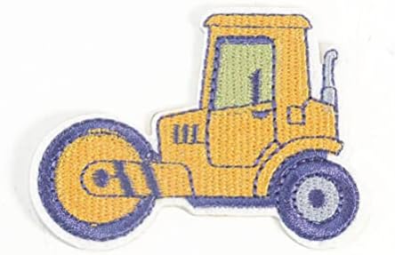 Veículo de engenharia de sewroro 7pcs ferro em patches caminhão de carro crianças costuram em remendos decoração bordada reparando apliques de crachá para jaquetas de roupas diy jeans jeans saco taps sapatos de sapatos