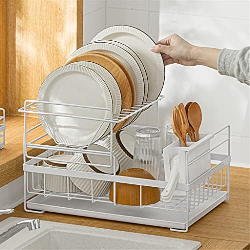 MBBJM Double Double Kitchen Multi-camada prateleira de camada de grande capacidade Drenando armazenamento de prato de prato e rack de acabamento