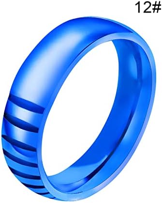 Anéis de meninos para adolescentes titânio aço azul de casal de jóias proposta de aniversário do presente de noivado
