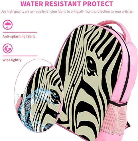 Mochila VBFOFBV para Mulheres Daypack Laptop Backpack Travel Bag Casual, Zebra Abstract Art Animal