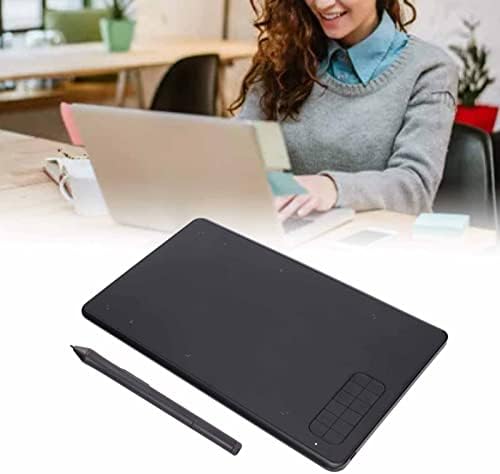 Tablet de desenho digital, tablet gráfico de efeito real 5080lpi alta resolução para estudantes para casa para escritório