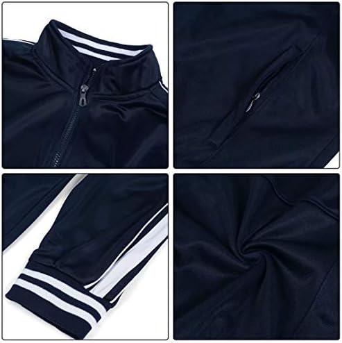 Mens Athletic 2 peças tracksuit conjuntos casuais trajes