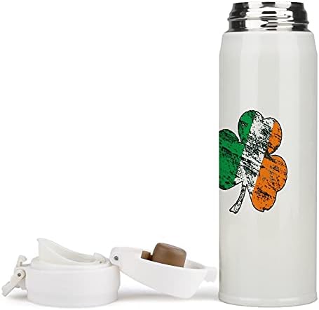 Irish Shamrock Stainless Stones Isoled Water Bottle Coffee Caneca Copa de chá para caminhada de ciclismo esportivo