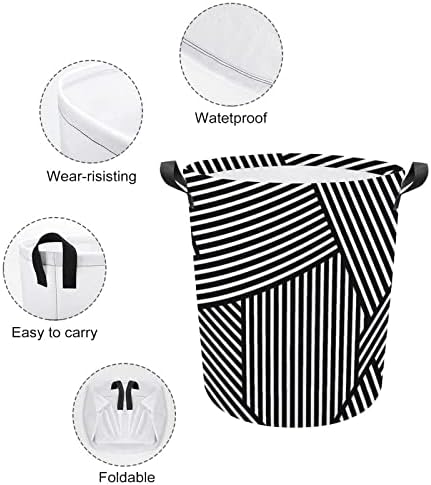 Padrões geométricos de cesta de lavanderia16 cesto de lavanderia com alças Saco de armazenamento de roupas sujas dobráveis