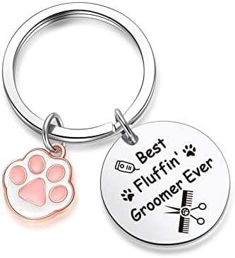 Znosvei Dog Groomer Keychain Groomer Groomer Gift Dog Hairdresser Keychain Presente de esteticista de animais de estimação