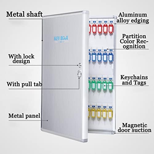 Razzum Solid 212/305 BIT CHAK STAGATEGE Caixa de bloqueio, gerenciamento de chaves de parede com trava, ganchos e tags de chaves