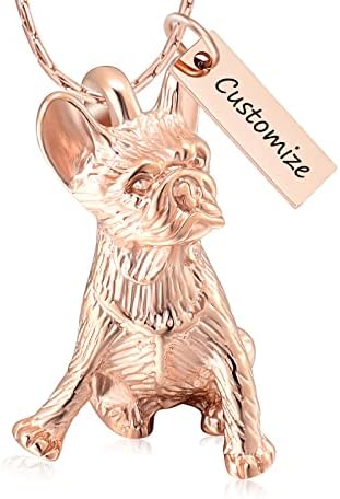 Constantlife Cremation Jóias de jóias colares de urna para cinzas design de bulldog pingente pug cães de lembranças de animais de estimação