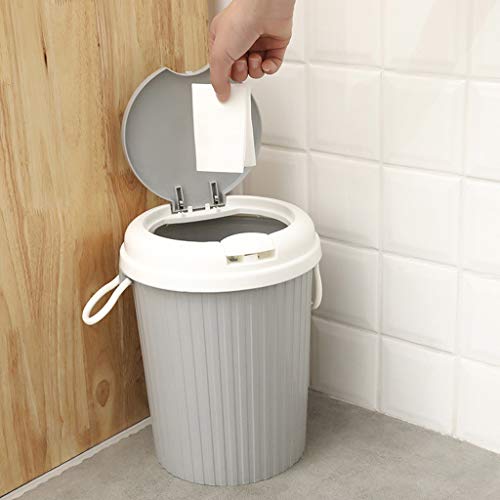 Lixo zhaoleei lixo lixo portátil pode pressionar capa de lixo de cozinha lata de estar na sala de papel higiênico gaiola